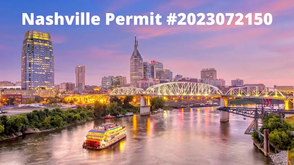 The iconic Nashville skyline shines at dusk, with bridges crossing the river, a classic riverboat gliding along, and the glow of city lights reflecting on the water. The scene is lively with possibilities for riverfront dining, exploring local music, and soaking up the evening energy.